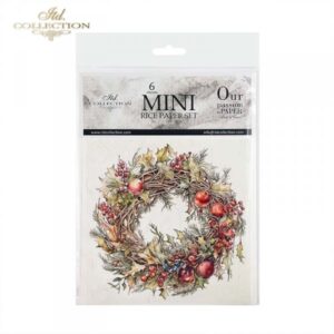 Rispapir minisett RSM097 - høstkranser, høst